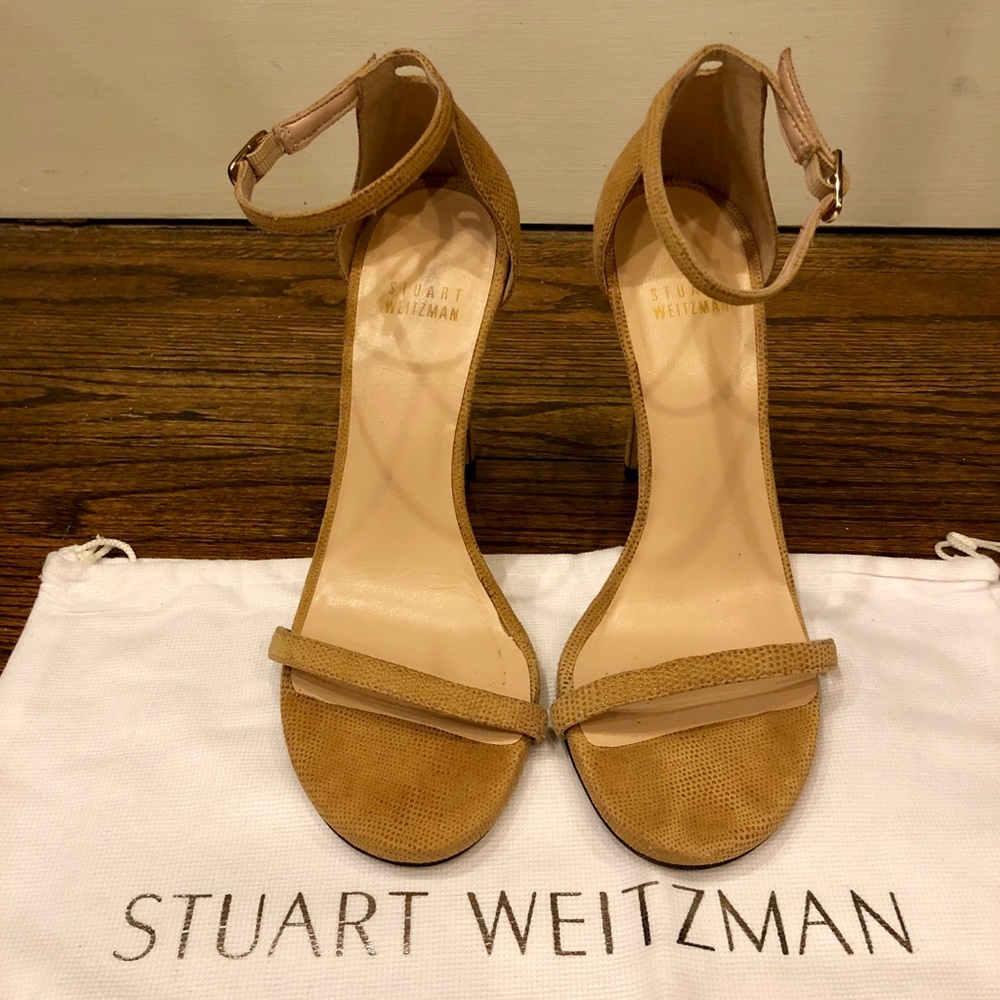 Stuart Weitzman Nudistsong Sandals Tan Size 7